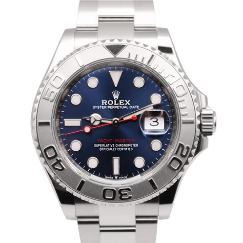 rolex yachtmaster blue dial midsize|rolex yacht master 40 126622.